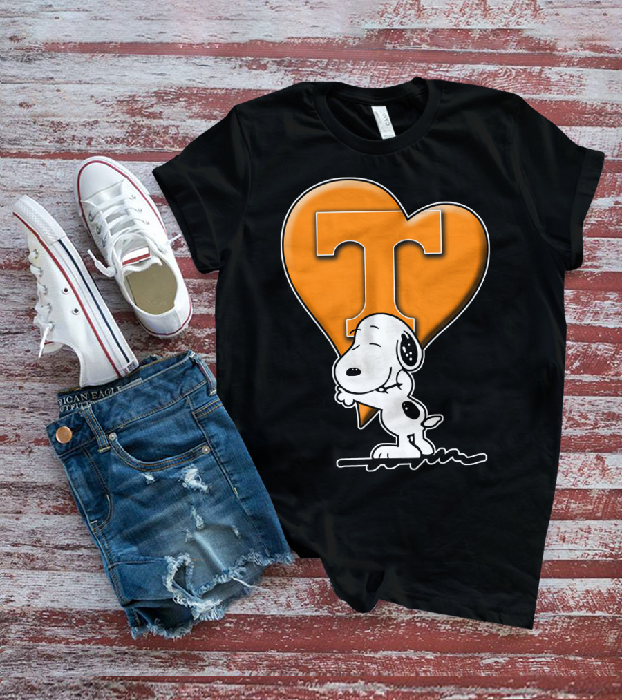 Snp V1 Tennessee Volunteers Snoopy Heart T-Shirt