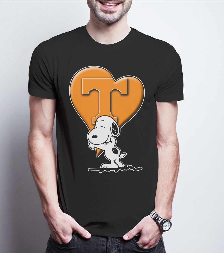 Snp V1 Tennessee Volunteers Snoopy Heart T-Shirt