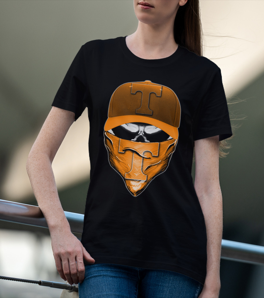 Tennessee Volunteers Skull T Mask Cap T-Shirt