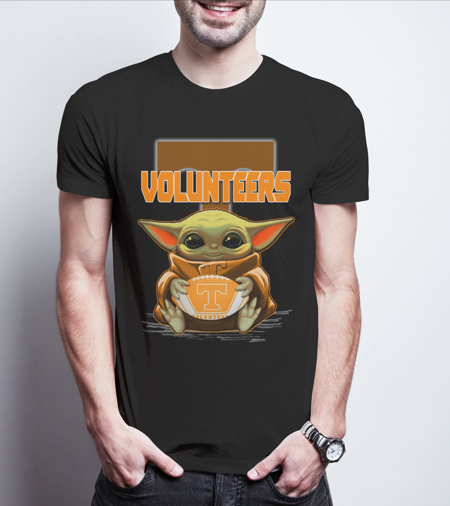 Baby Yoda Tennessee Volunteers Football T-Shirt