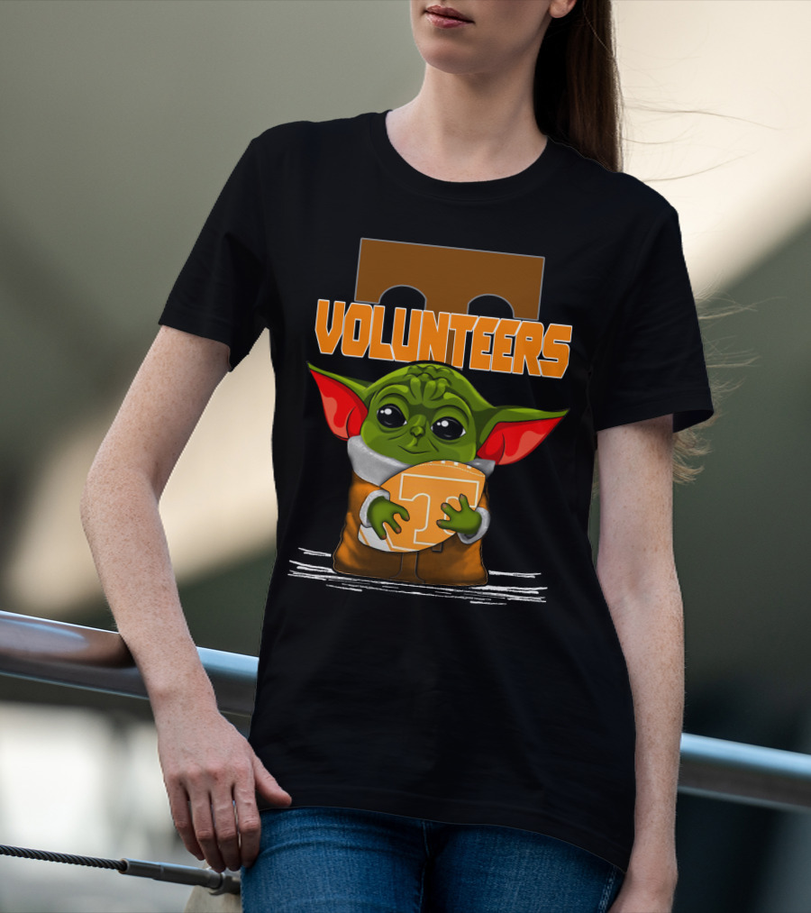 Volunteers Yoda Tennessee Fan Football T-Shirt