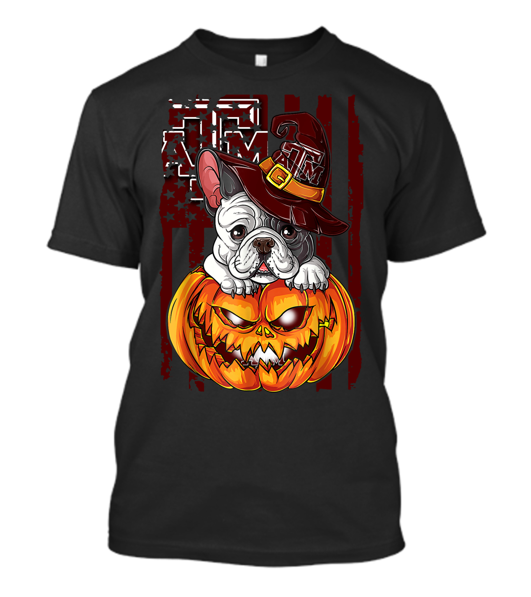 Hlw Bulldog Texas A&M Aggies Halloween Pumpkin Hat T-Shirt