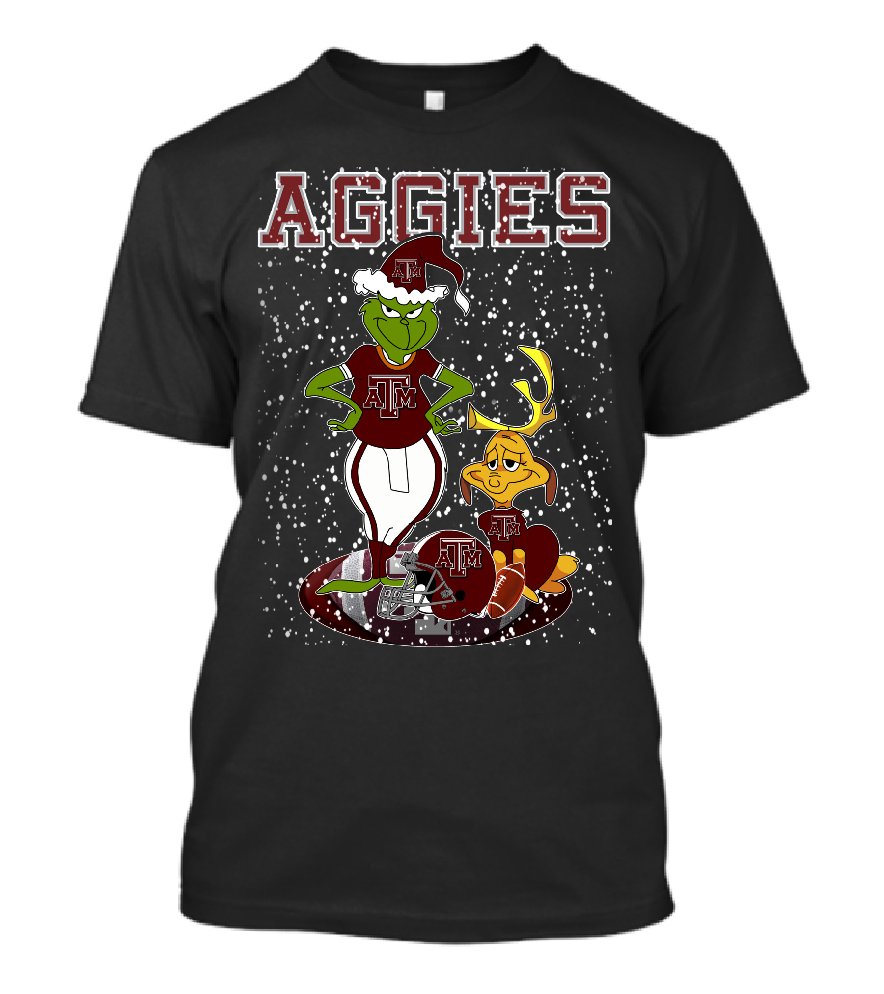 Aggies Grinchxmas Texas A&M Football Holiday T-Shirt
