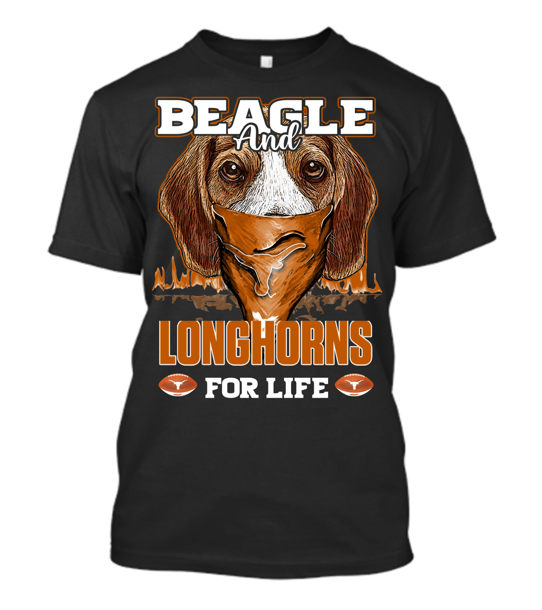 Beagle And Longhorns For Life Texas T-Shirt
