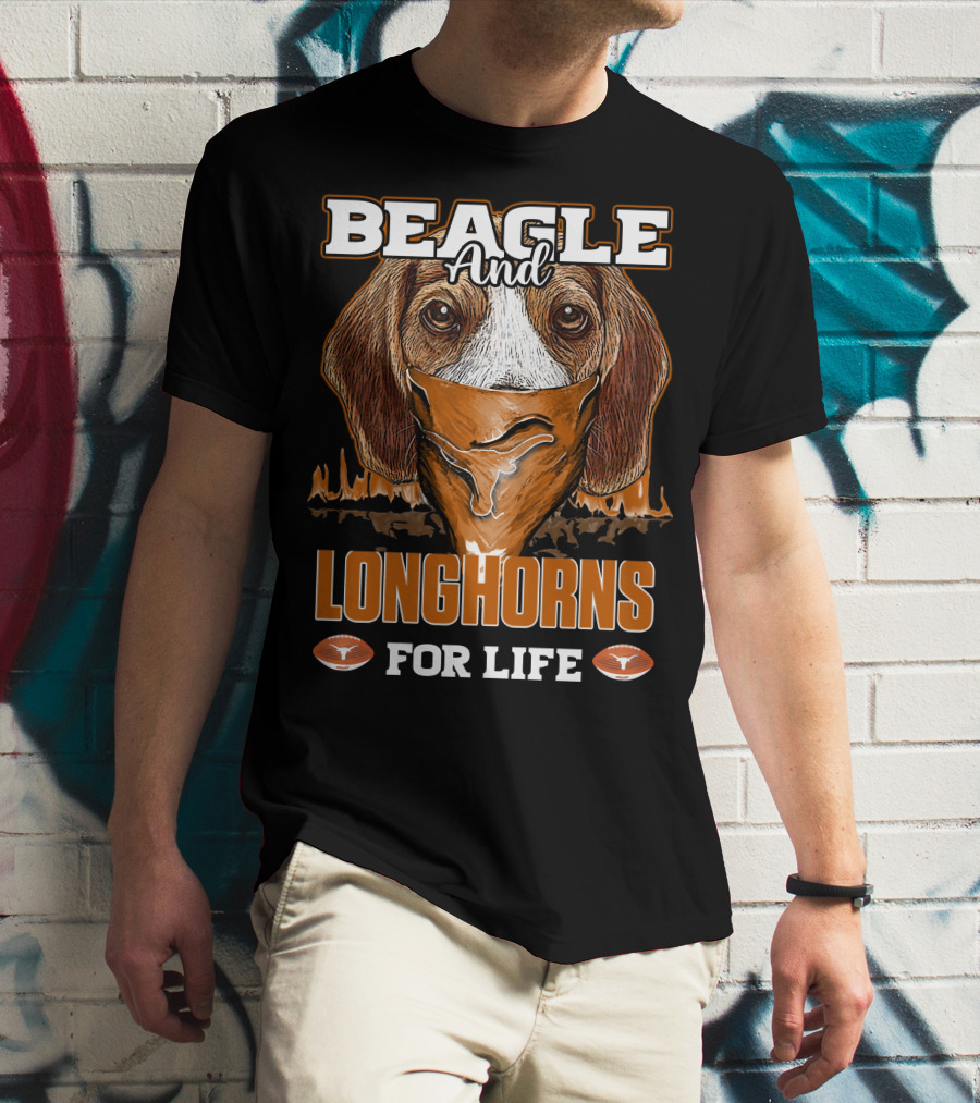 Beagle And Longhorns For Life Texas T-Shirt