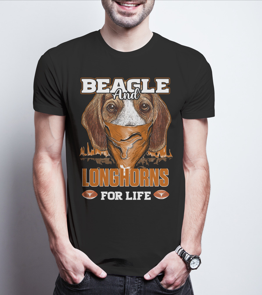 Beagle And Longhorns For Life Texas T-Shirt