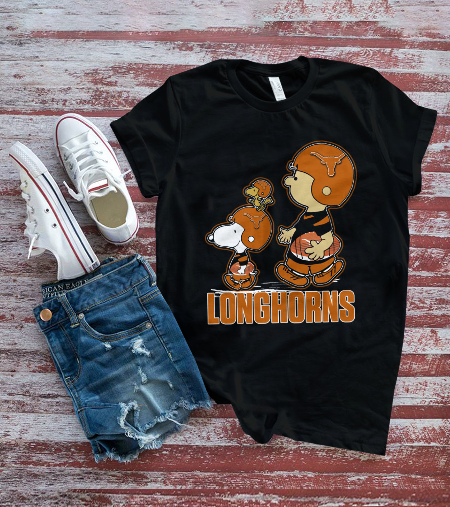 Texas Longhorns Snpfootball Peanuts Football Players T-Shirt