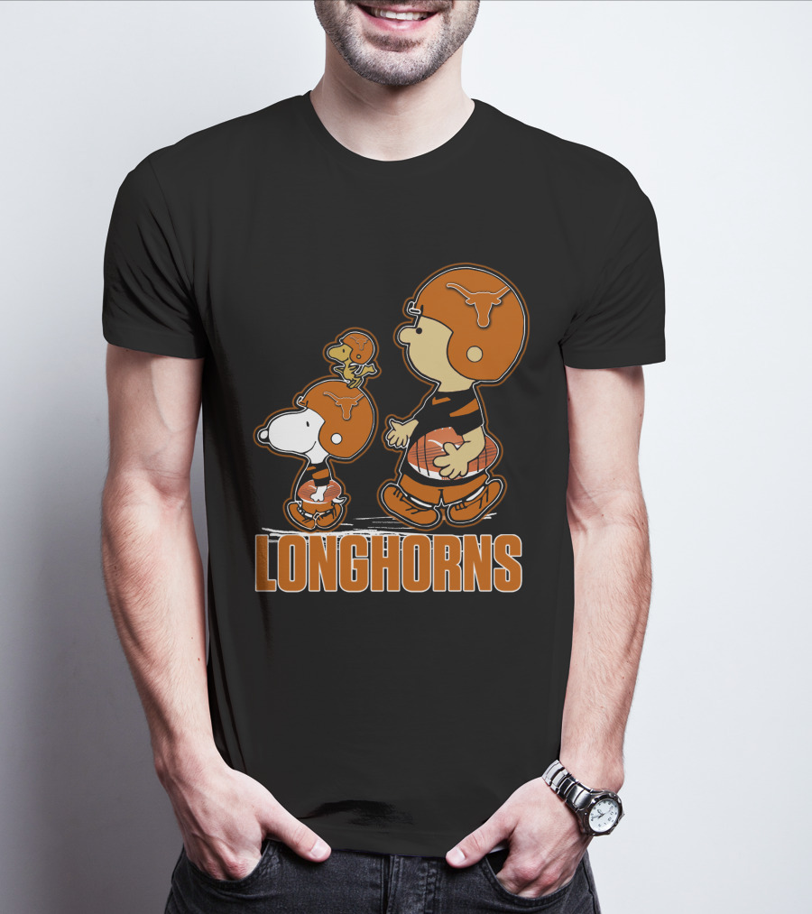 Texas Longhorns Snpfootball Peanuts Football Players T-Shirt