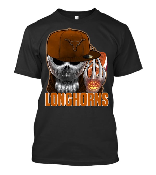 Longhorns Jackskull Football Texas T-Shirt