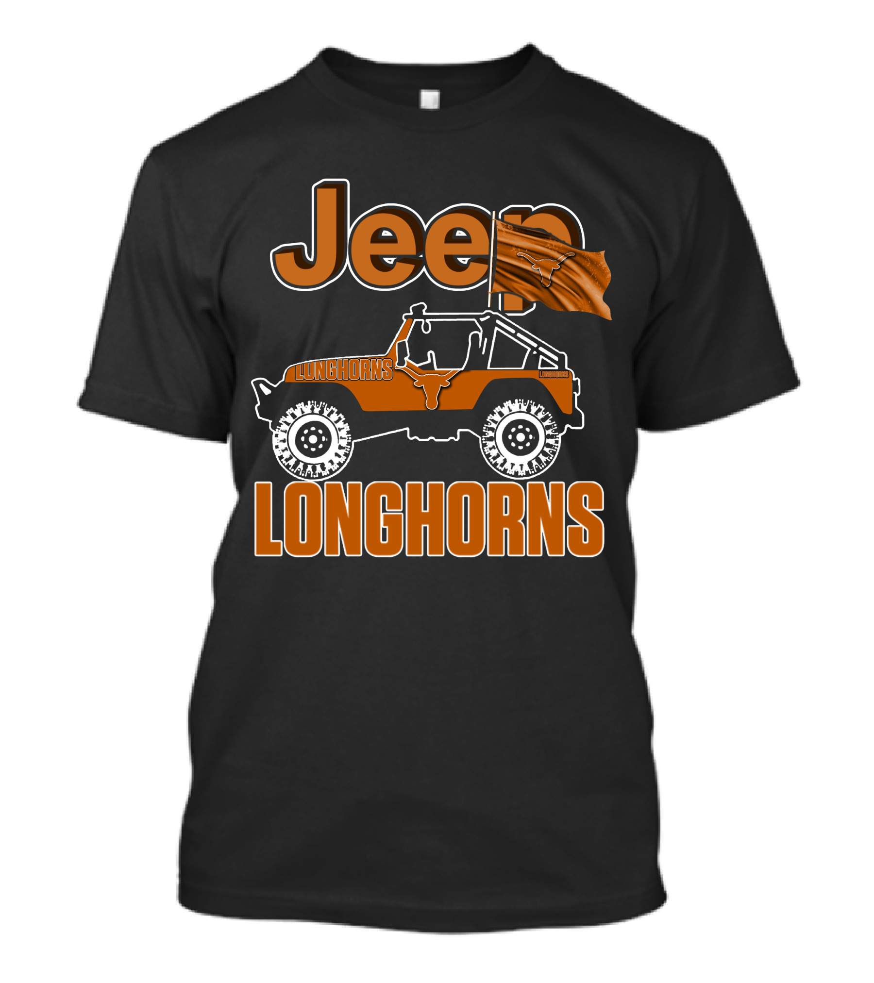 Jeep Longhorns Texas Flag Iconic T-Shirt
