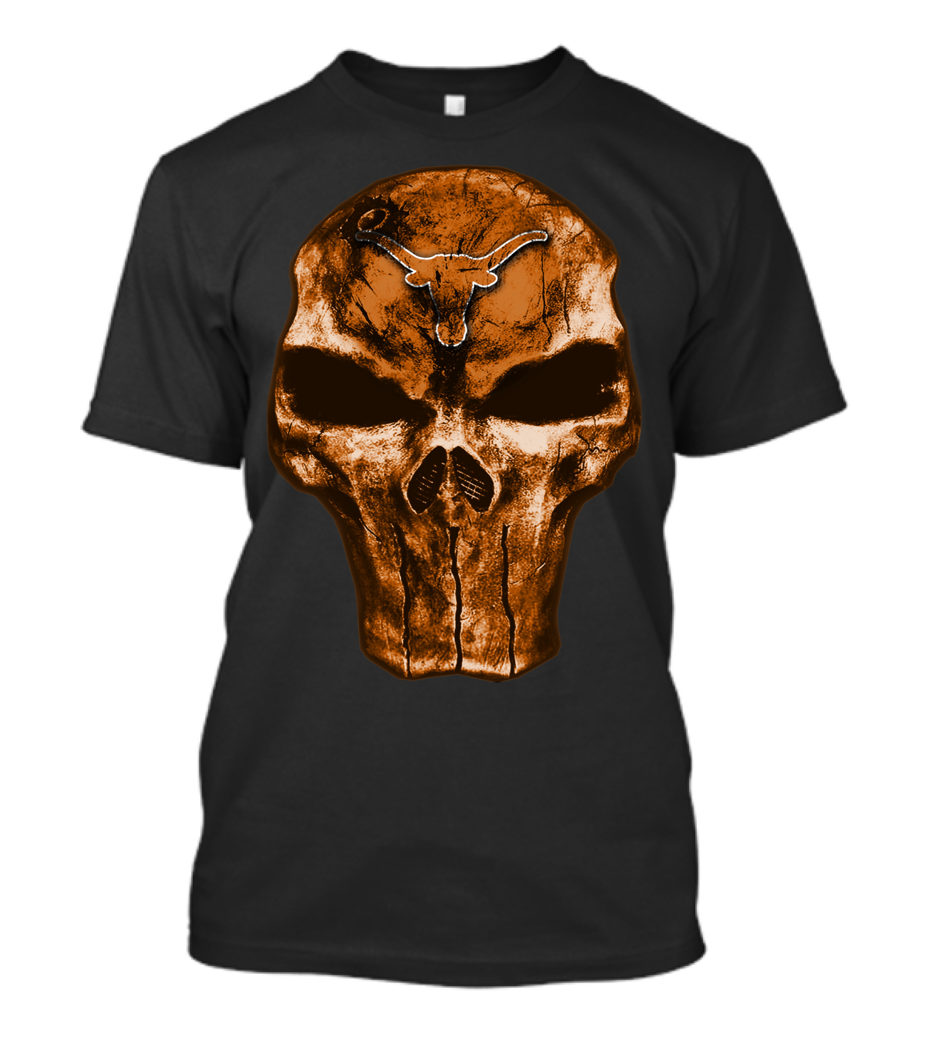 Texas Longhorns Skull Punisher T-Shirt