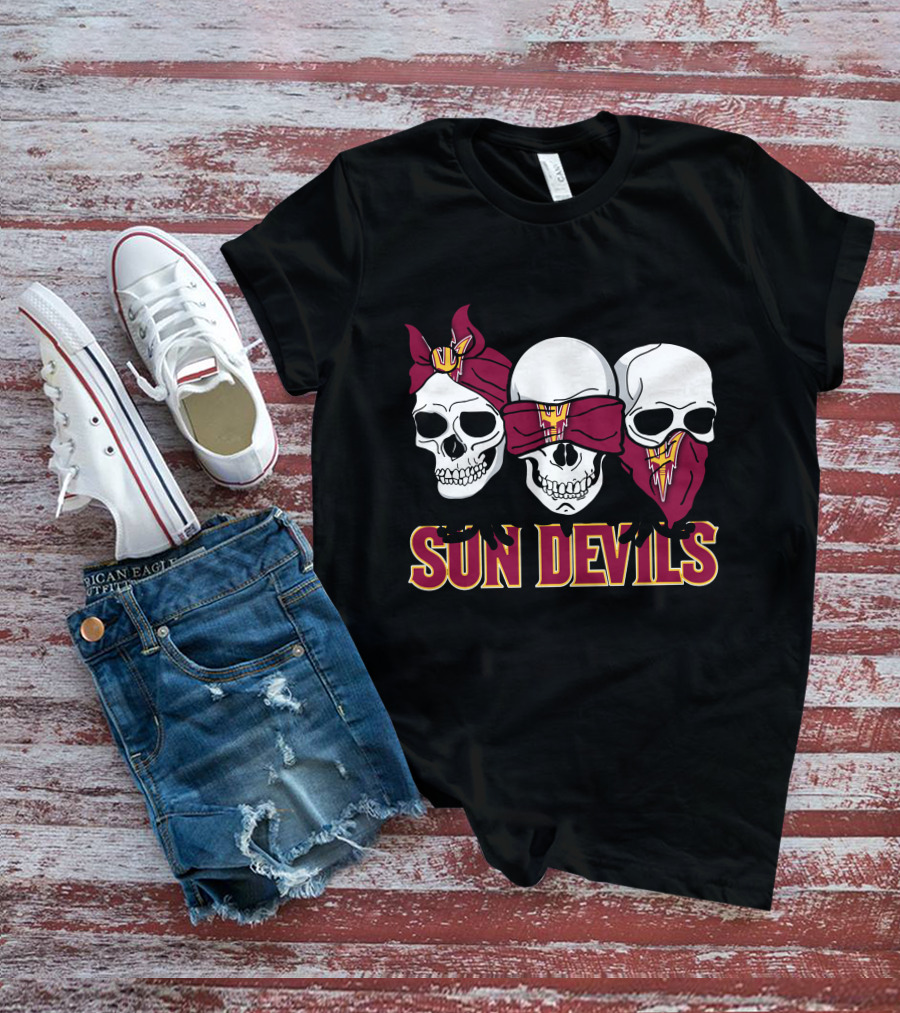 Sun Devils Skull Trio Bandana T-Shirt