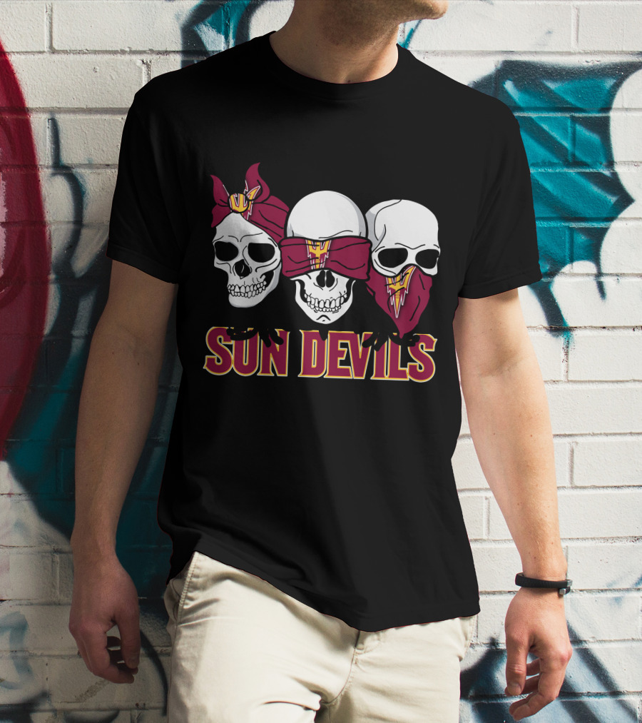 Sun Devils Skull Trio Bandana T-Shirt