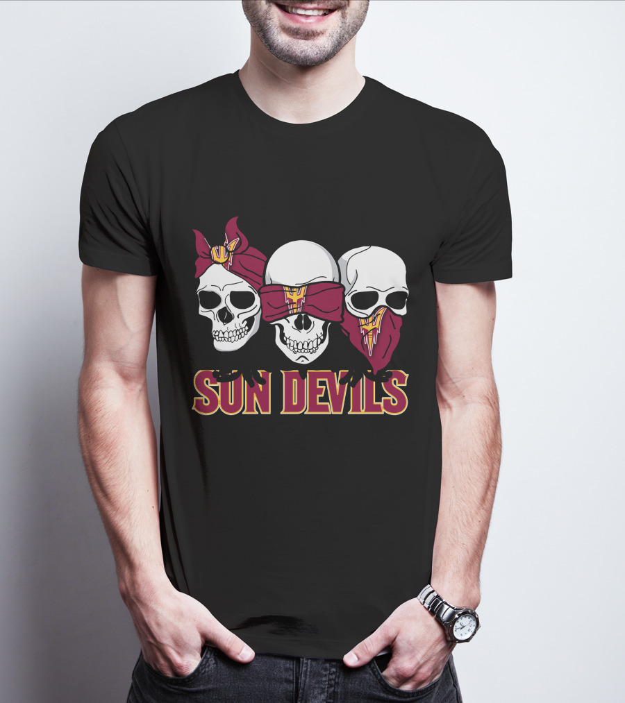 Sun Devils Skull Trio Bandana T-Shirt