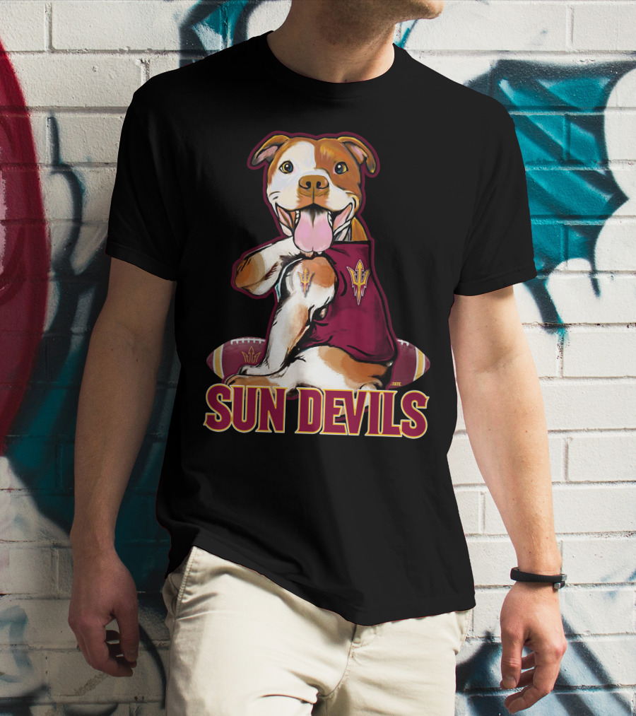 Pitbull Sun Devils Football Mascot T-Shirt