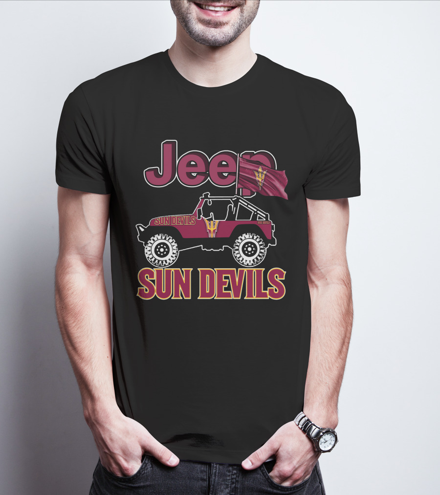 Jeep Sun Devils Arizona State University 4x4 Off-Road Vehicle T-Shirt