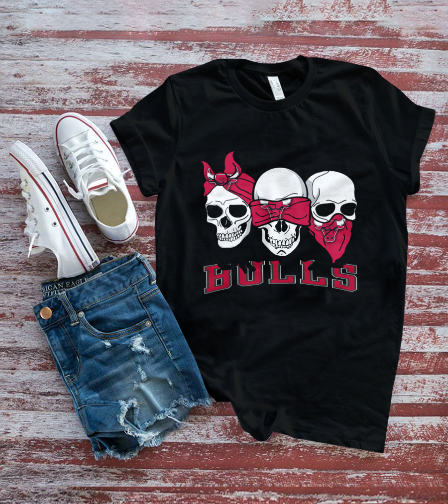 3 Skull Bulls Bandana Trio T-Shirt