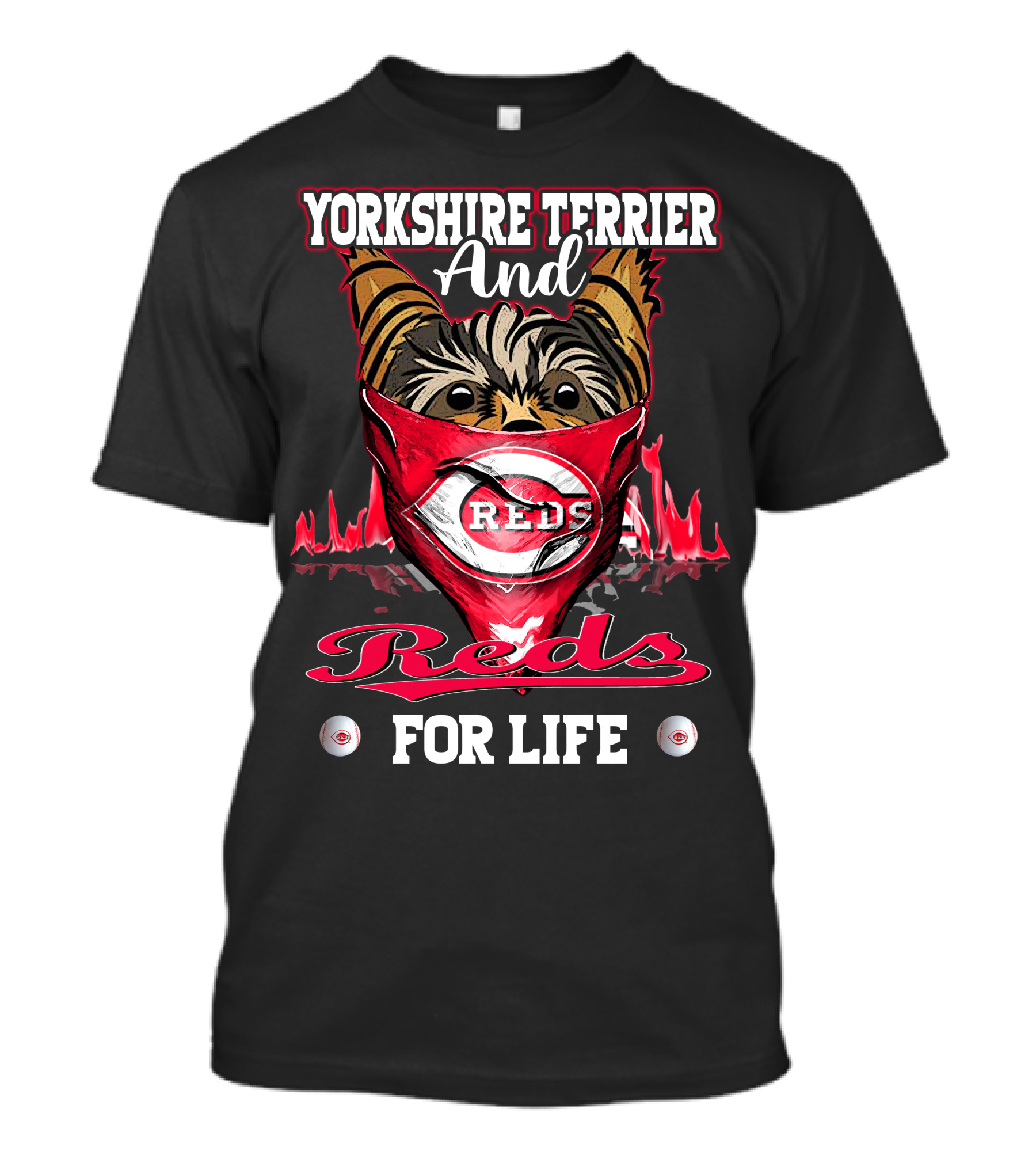 Yorkshire Terrier And Reds For Life T-Shirt