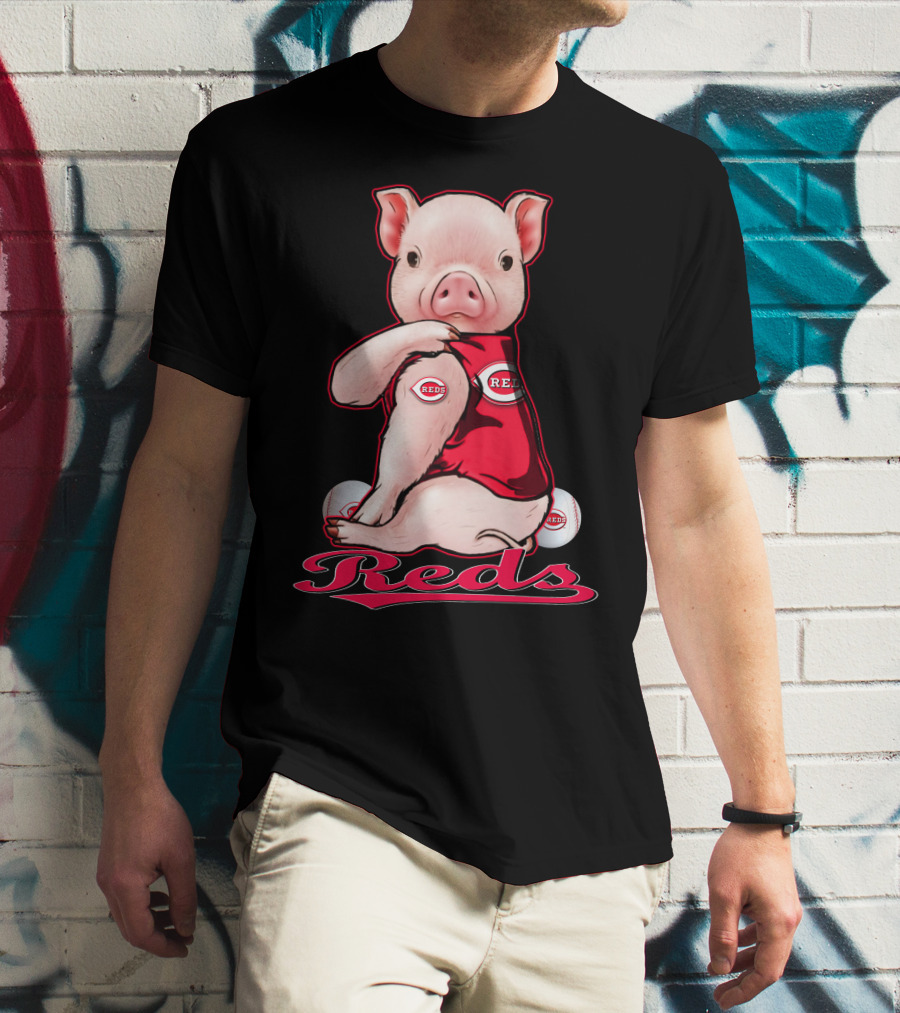 Cincinnati Reds Pig Baseball T-Shirt