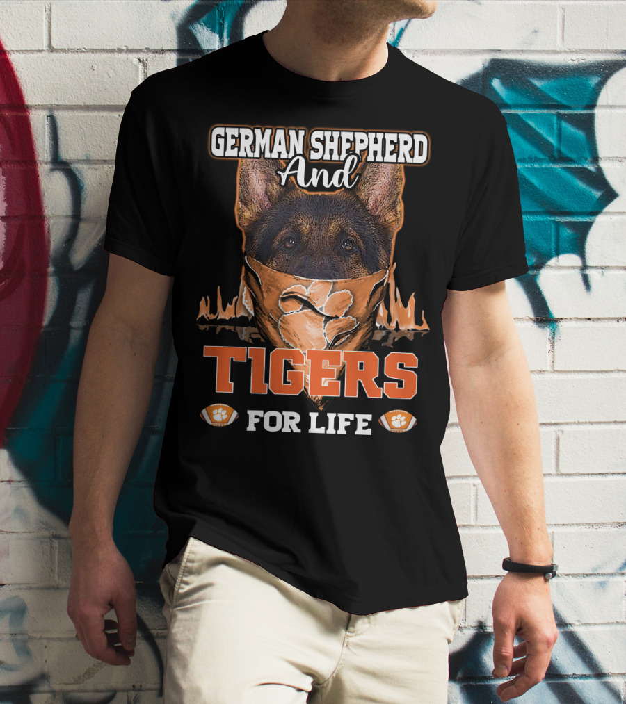 German Shepherd And Tigers For Life T-Shirt