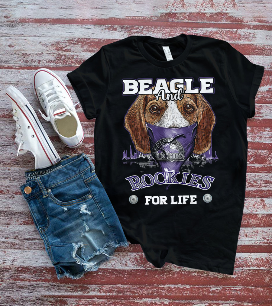 Beagle And Colorado Rockies For Life T-Shirt
