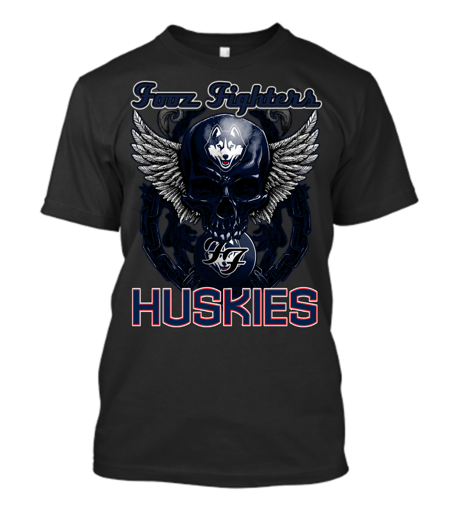 Foo Fighters Huskies Winged Skull T-Shirt