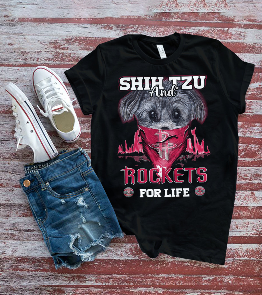 Shih Tzu And Rockets For Life T-Shirt