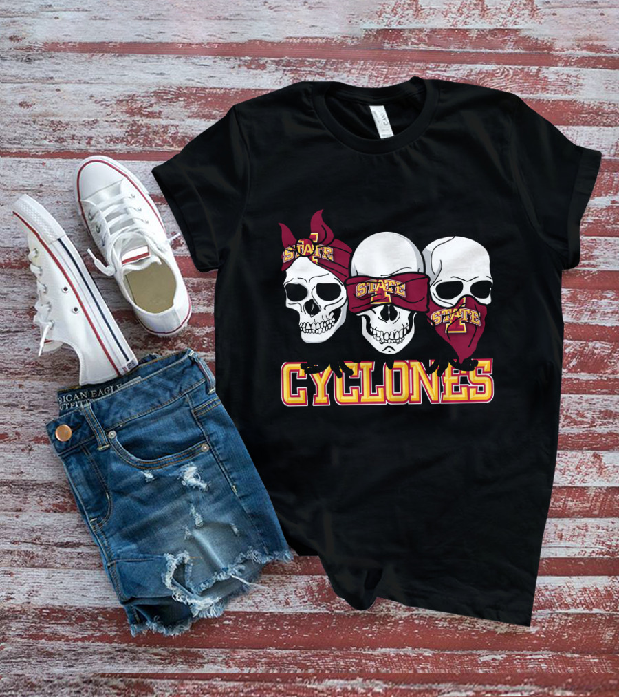 3 Skull State Cyclones T-Shirt