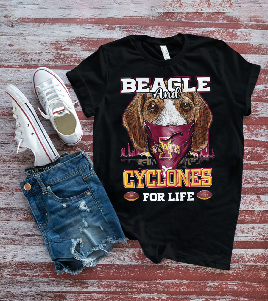 Beagle And Iowa State Cyclones For Life T-Shirt