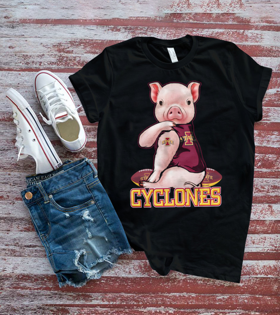 Iowa State Cyclones Pig With Football T-Shirt