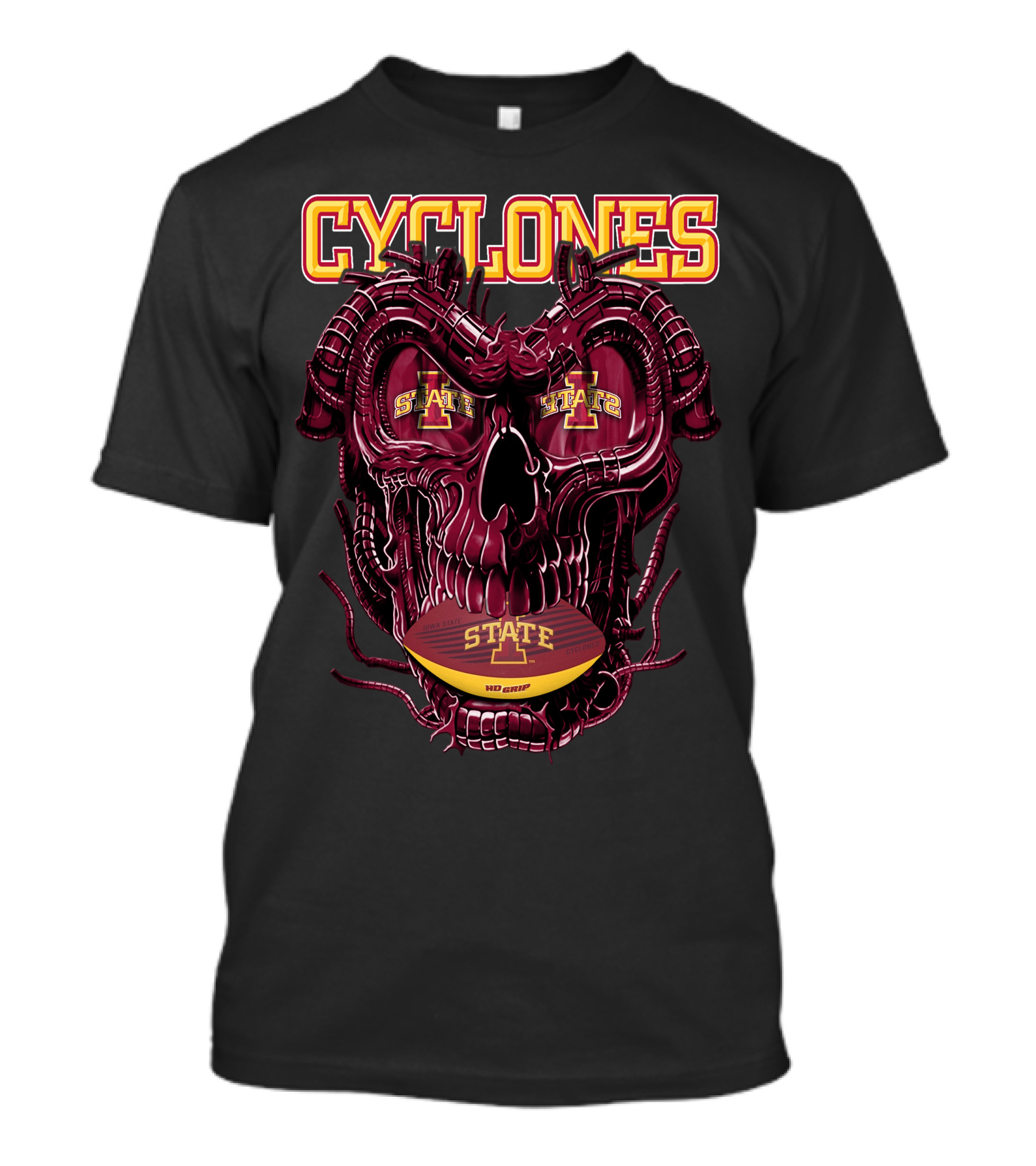 Cyclones Dragonskull Iowa State X Cyclones Football Helmet Skulls T-Shirt