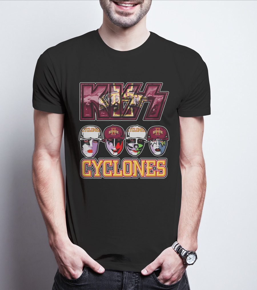 Kiss Iowa State Cyclones Faces T-Shirt