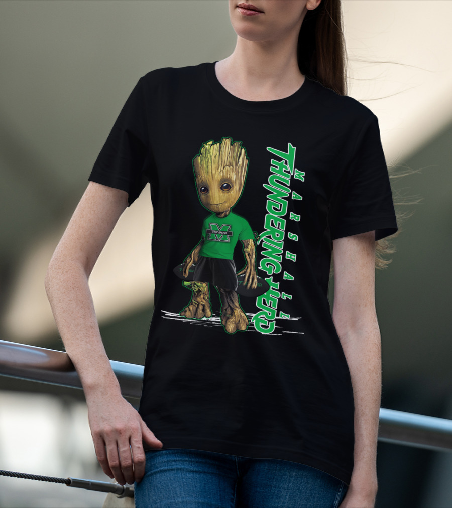 Groot Marshall Thundering Herd M Logo Character T-Shirt