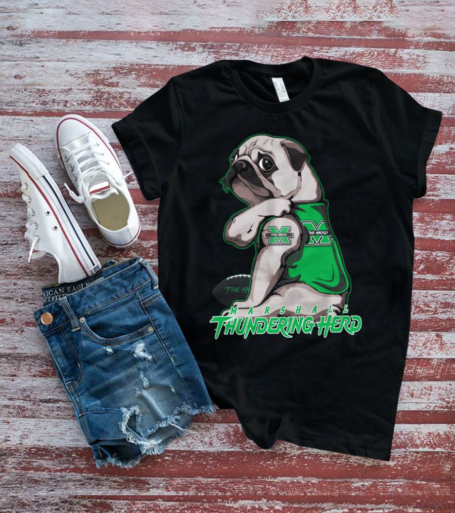 Marshall Thundering Herd Pug Mascot The Herd T-Shirt