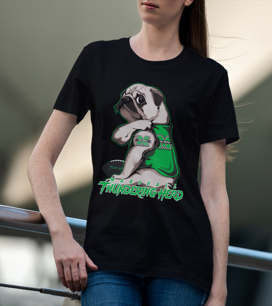 Marshall Thundering Herd Pug Mascot The Herd T-Shirt