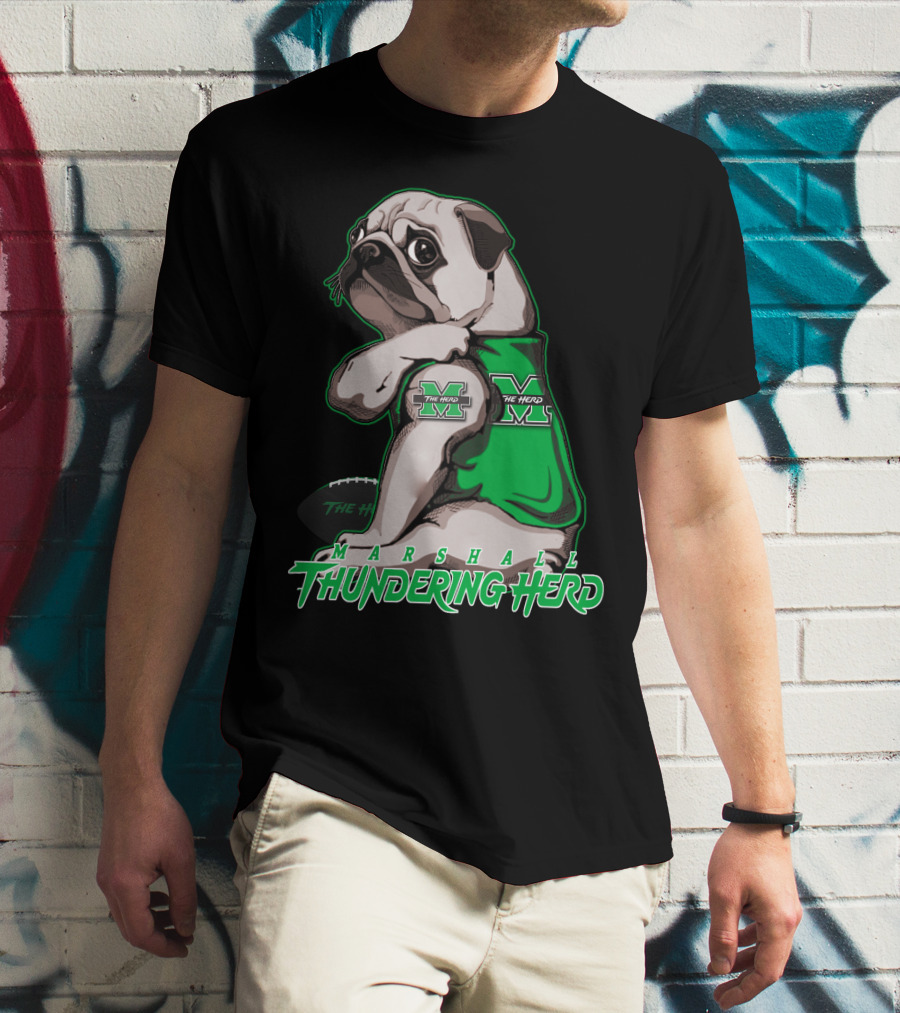 Marshall Thundering Herd Pug Mascot The Herd T-Shirt