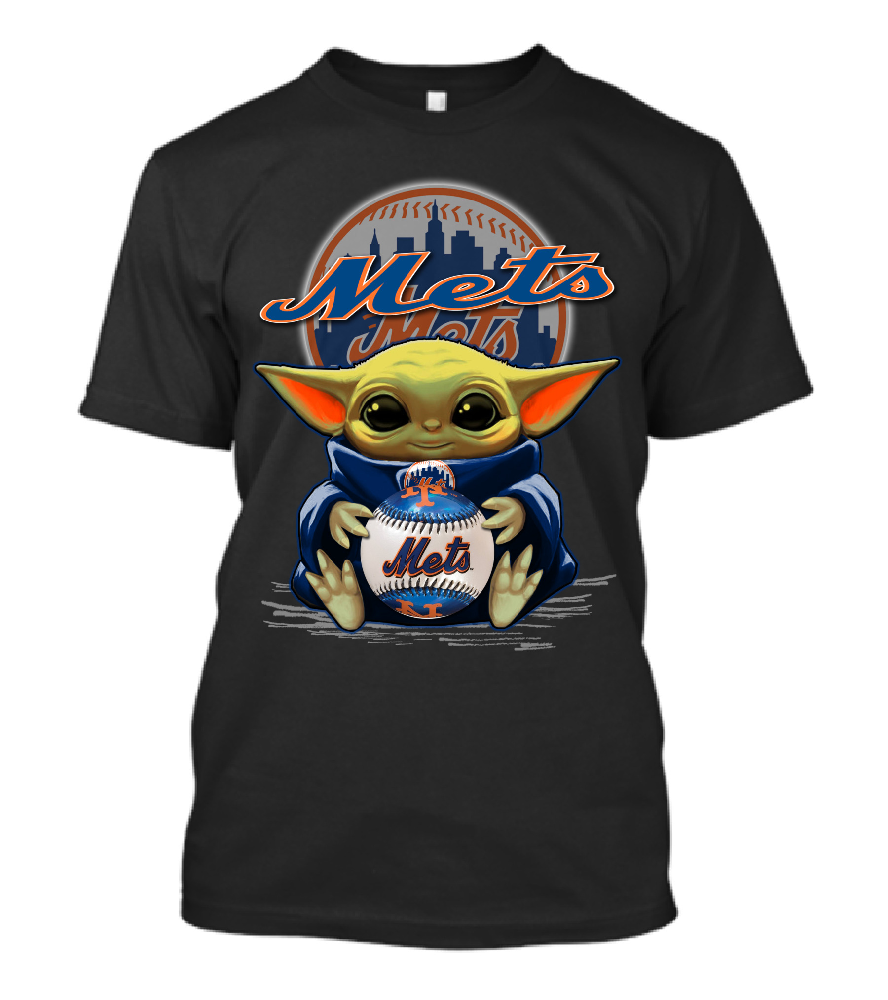 Mets Yoda Baseball Fan T-Shirt