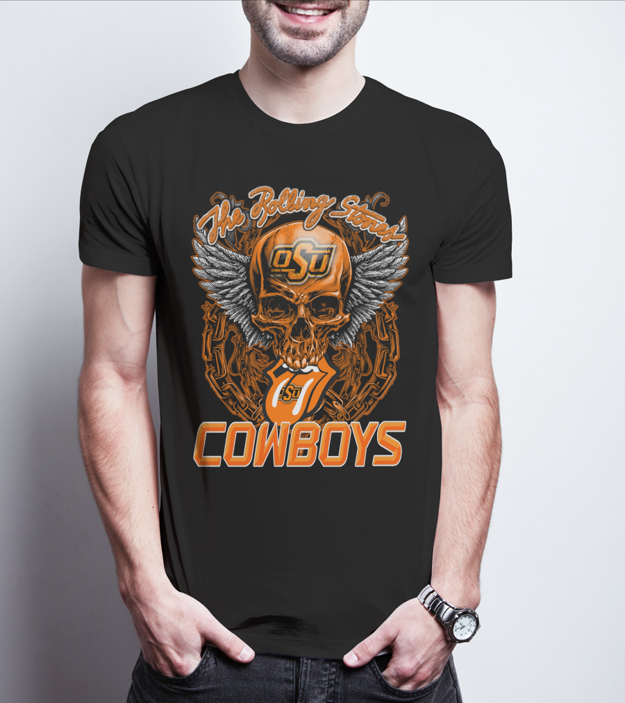 The Rolling Stones Osu Cowboys Skull Wings T-Shirt