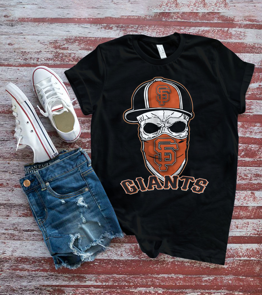 San Francisco Giants Skull Hat Bandana T-Shirt