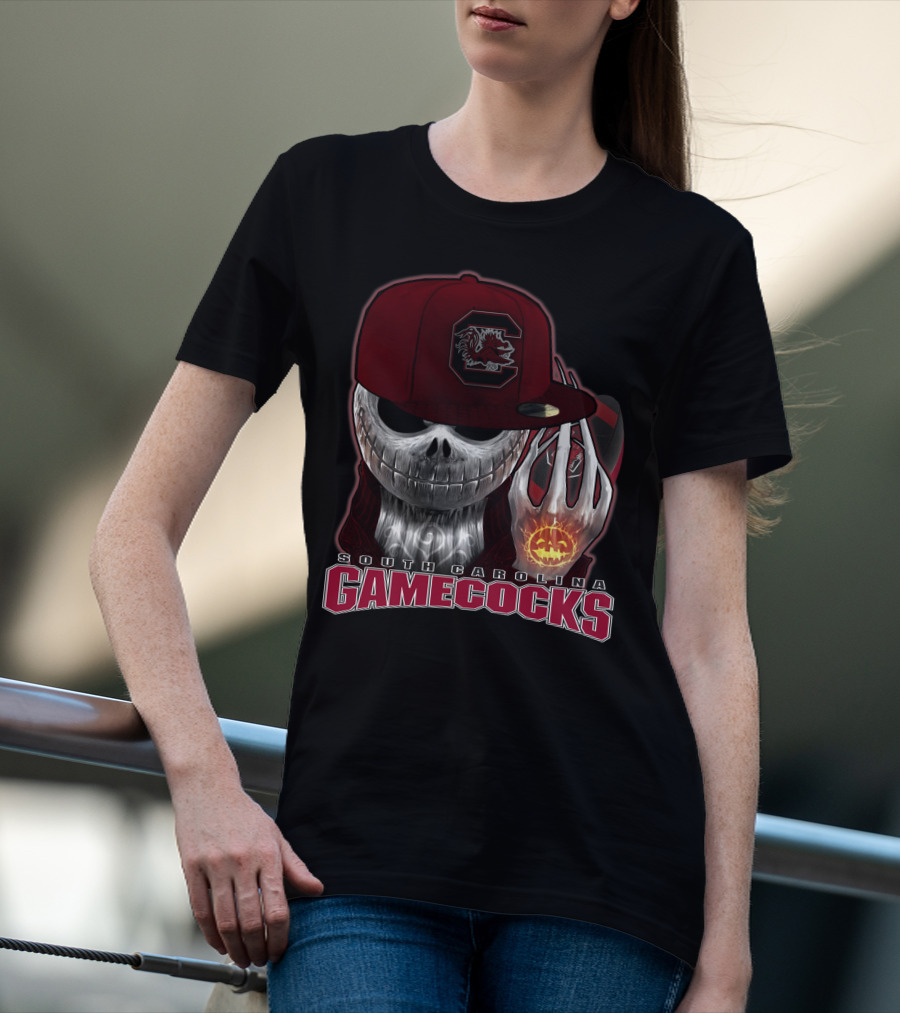 South Carolina Gamecocks Jackskull Halloween T-Shirt