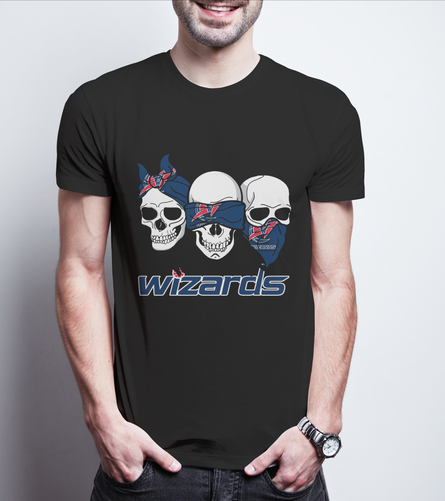 Washington Wizards Three Bandana Skulls T-Shirt