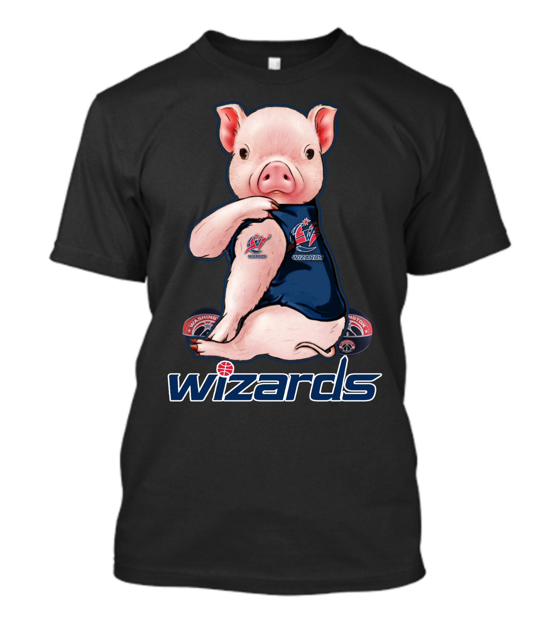 Pig Washington Wizards Wizards Basketball Team T-Shirt