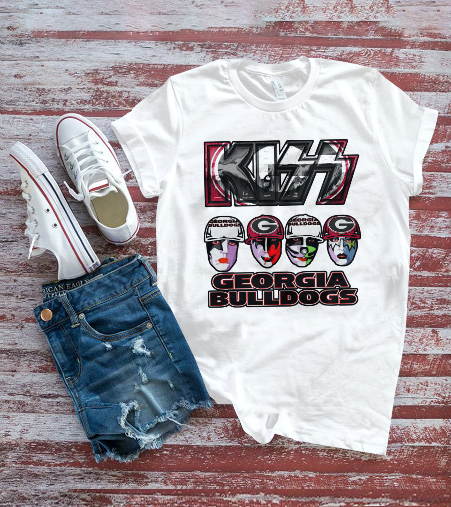 KISS Georgia Bulldogs Mascots Rock Band Makeup T-Shirt