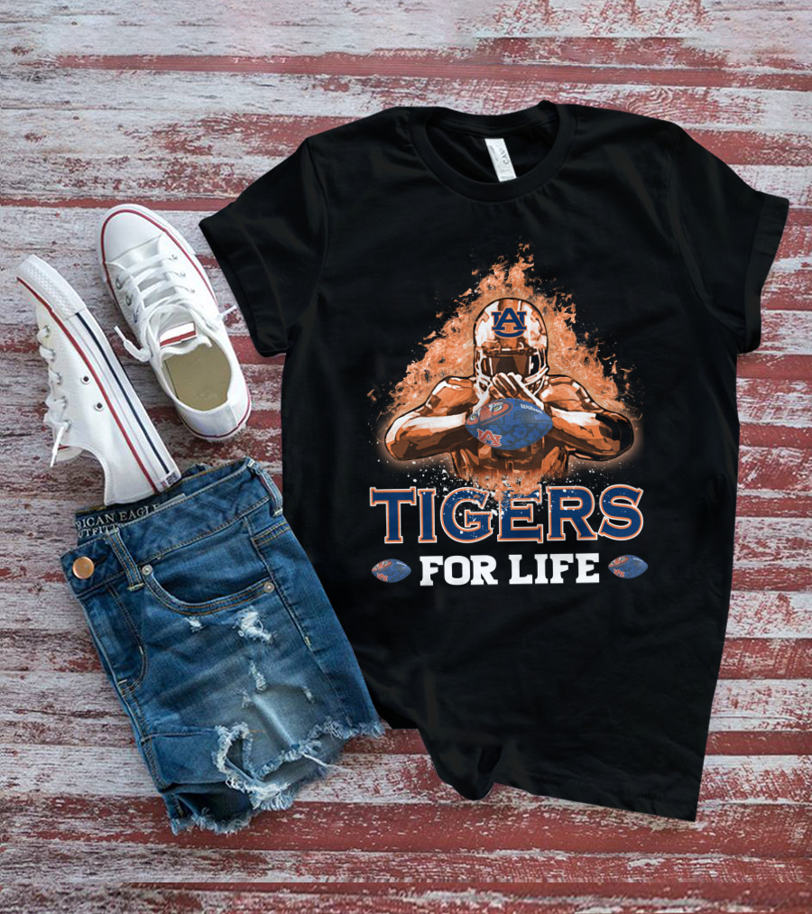 Auburn Tigers Football For Life T-Shirt