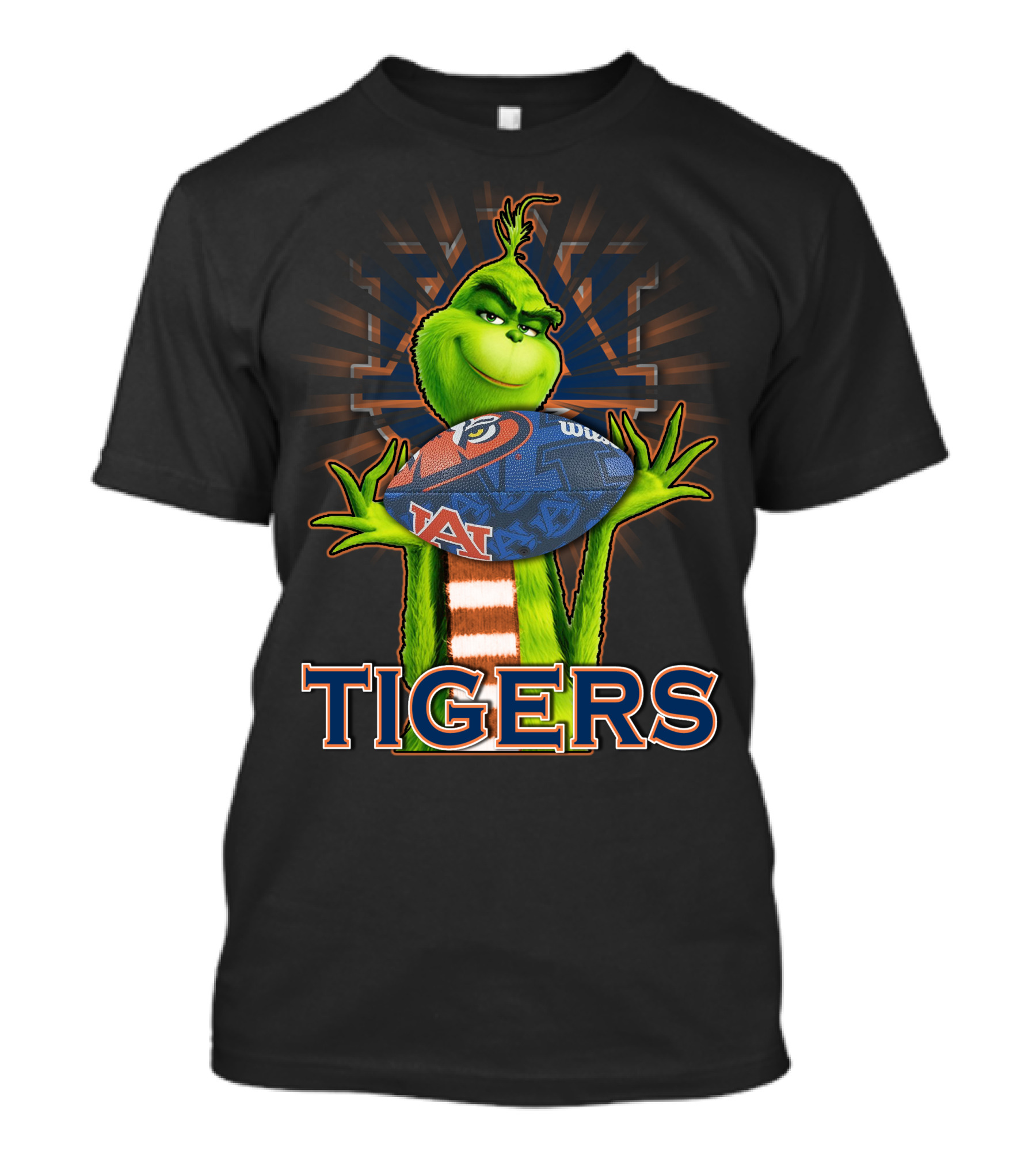 Grinch Auburn Tigers Football Fan T-Shirt
