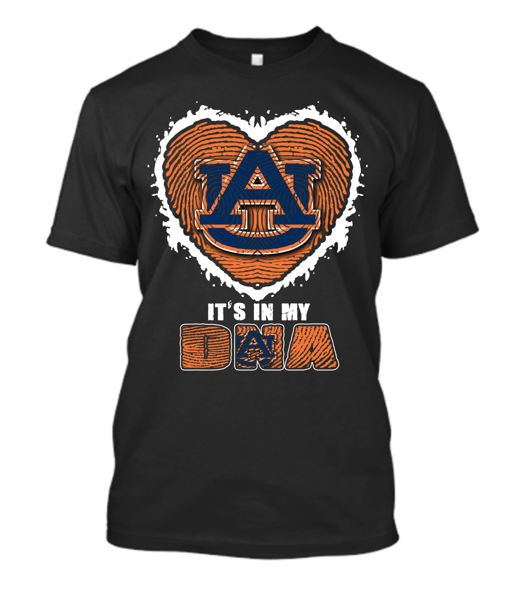 Auburn Tigers It's In My DNA Fingerprint Heart T-Shirt