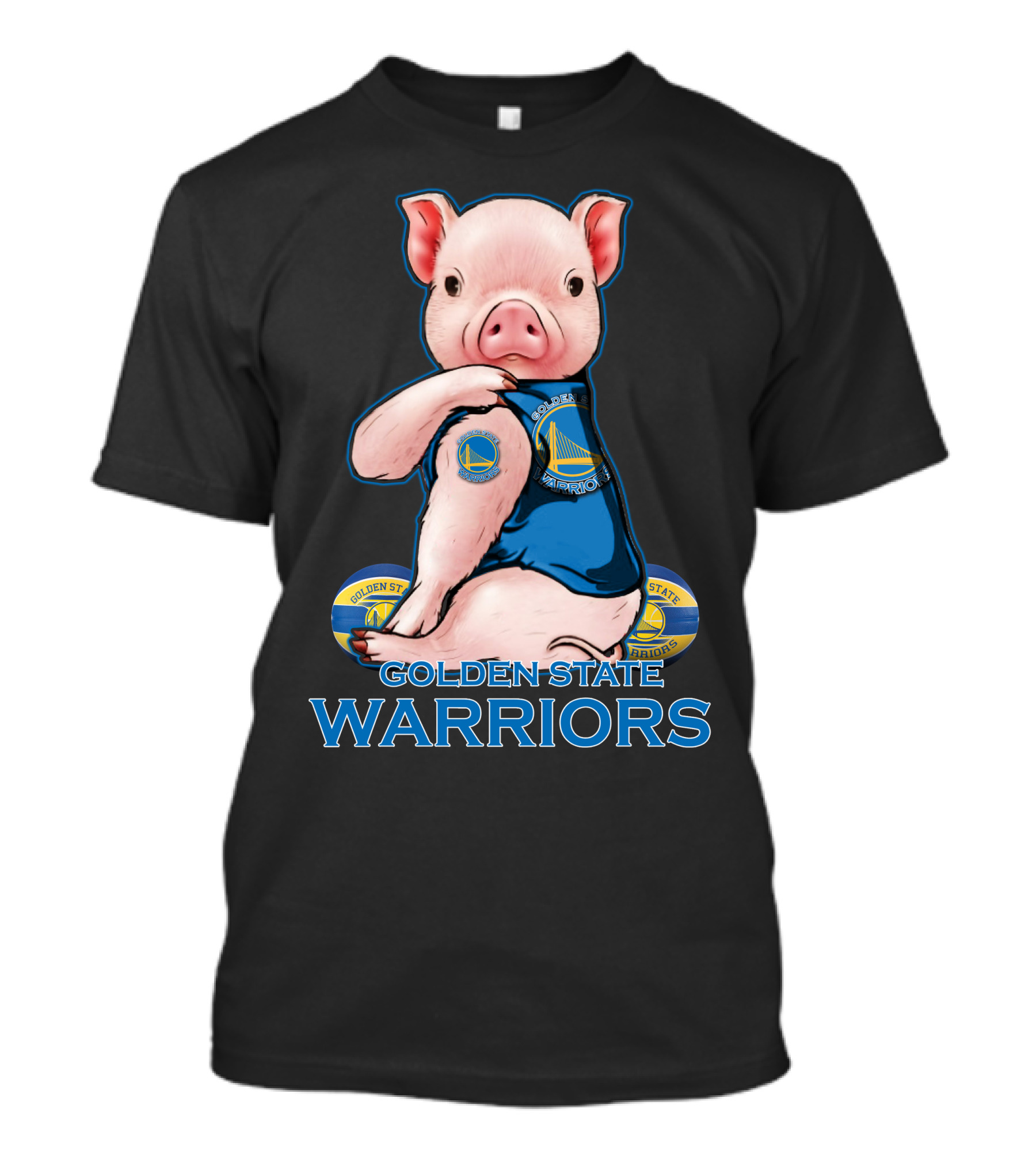 Golden State Warriors Pig Basketball Team Fan T-Shirt