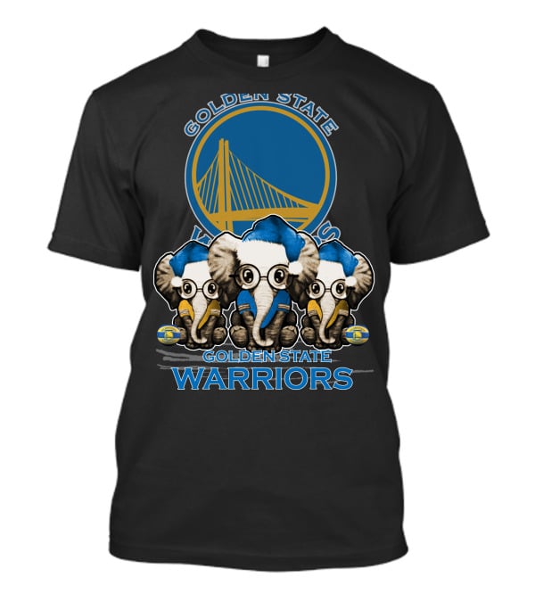 Golden State Warriors Xmas Elephan Trio T-Shirt
