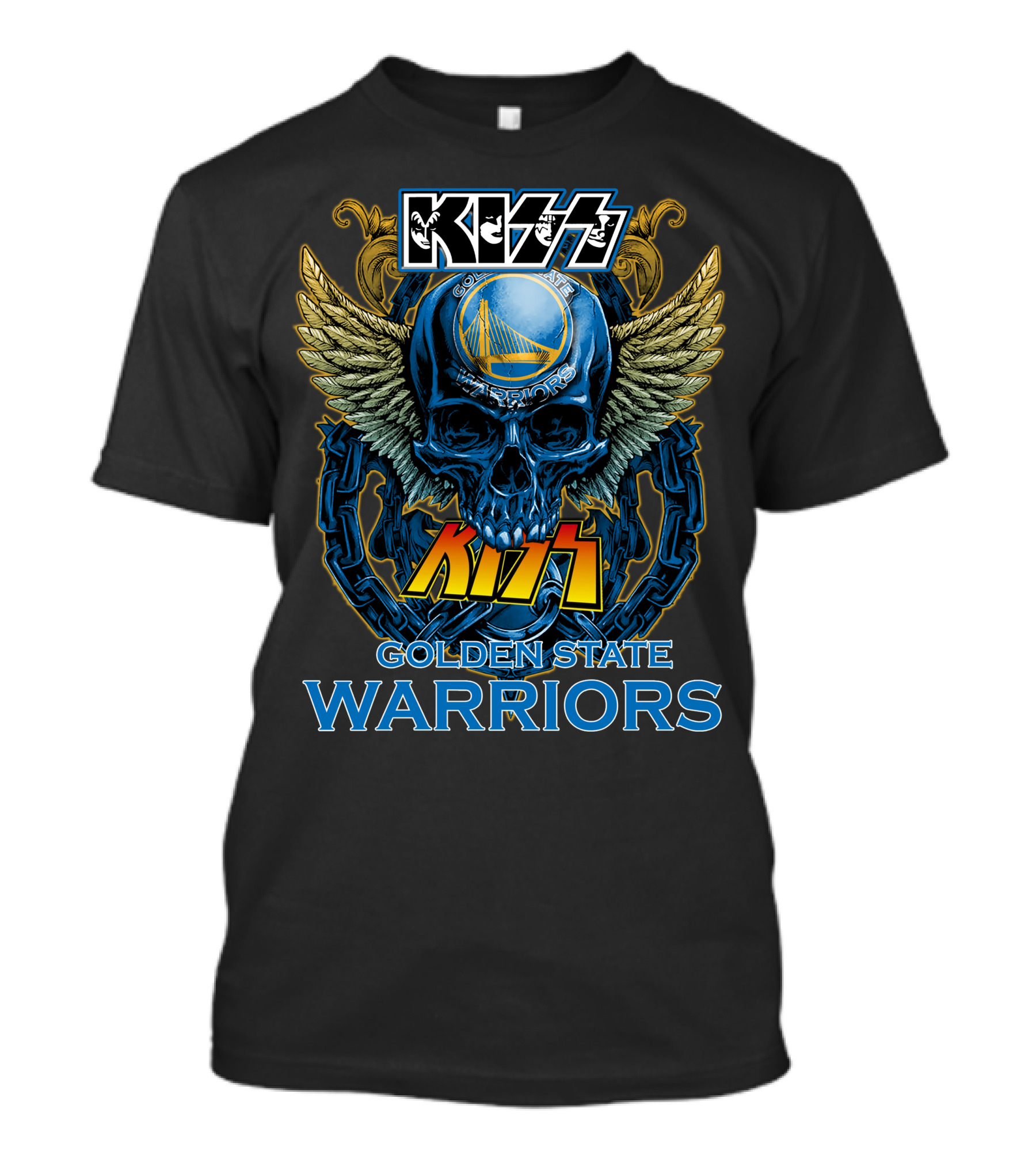 KISS Golden State Warriors Skull T-Shirt