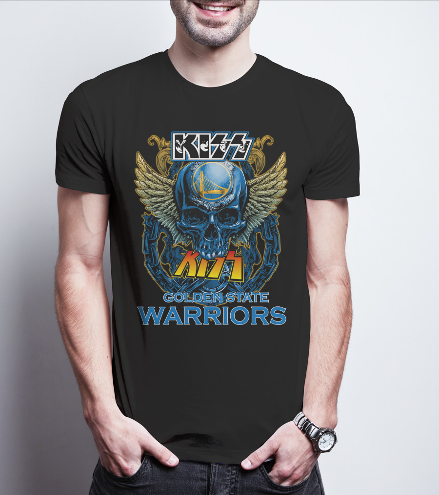 KISS Golden State Warriors Skull T-Shirt